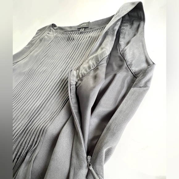 Mexx 100% Silk Pleated Sleeveless Dress with Tie Back Size 38 - Picture 4 of 10